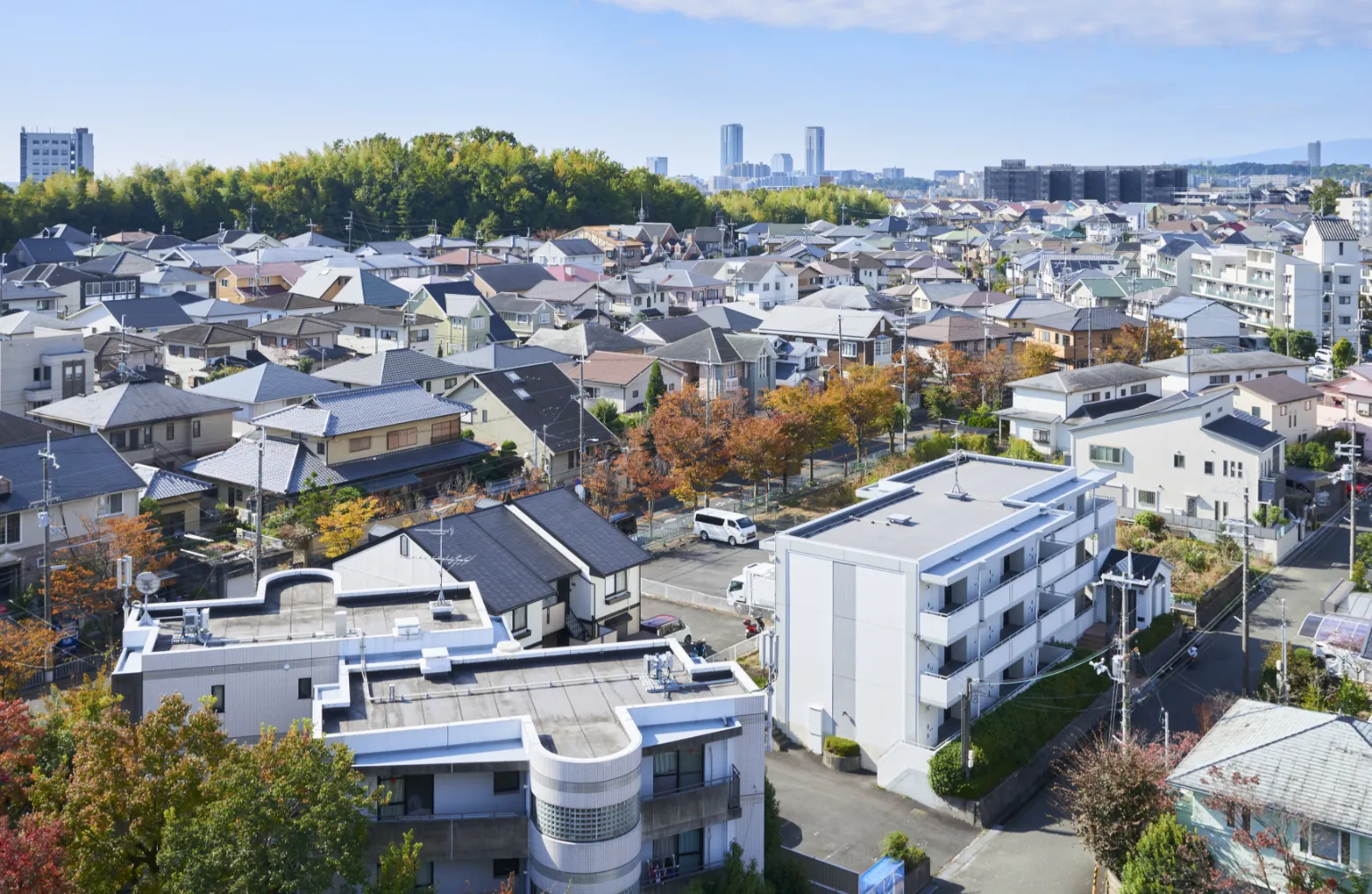 梅田方面を望む景色の画像