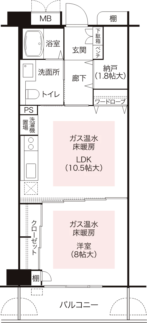 うめタイプの間取り図