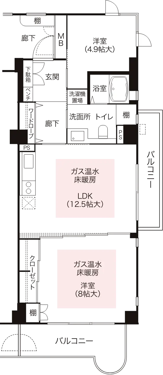 りらタイプの間取り図