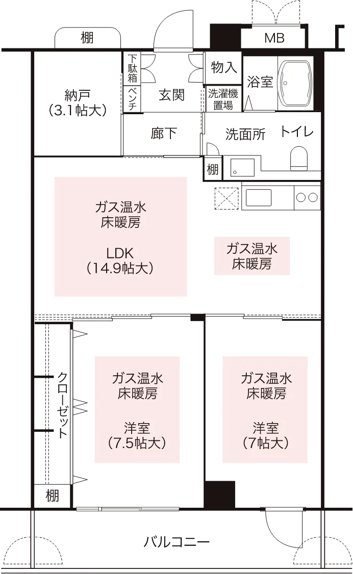 つつじタイプの間取り図